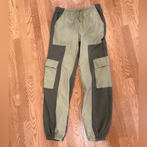 Sixty-Six US Los Angeles green Colorblock Cargo Joggers Extra Small